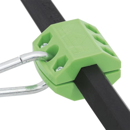 Peakworks Tool Tethering System, 1/2" x 3/4" Press Block, HDPE, Green V8561701